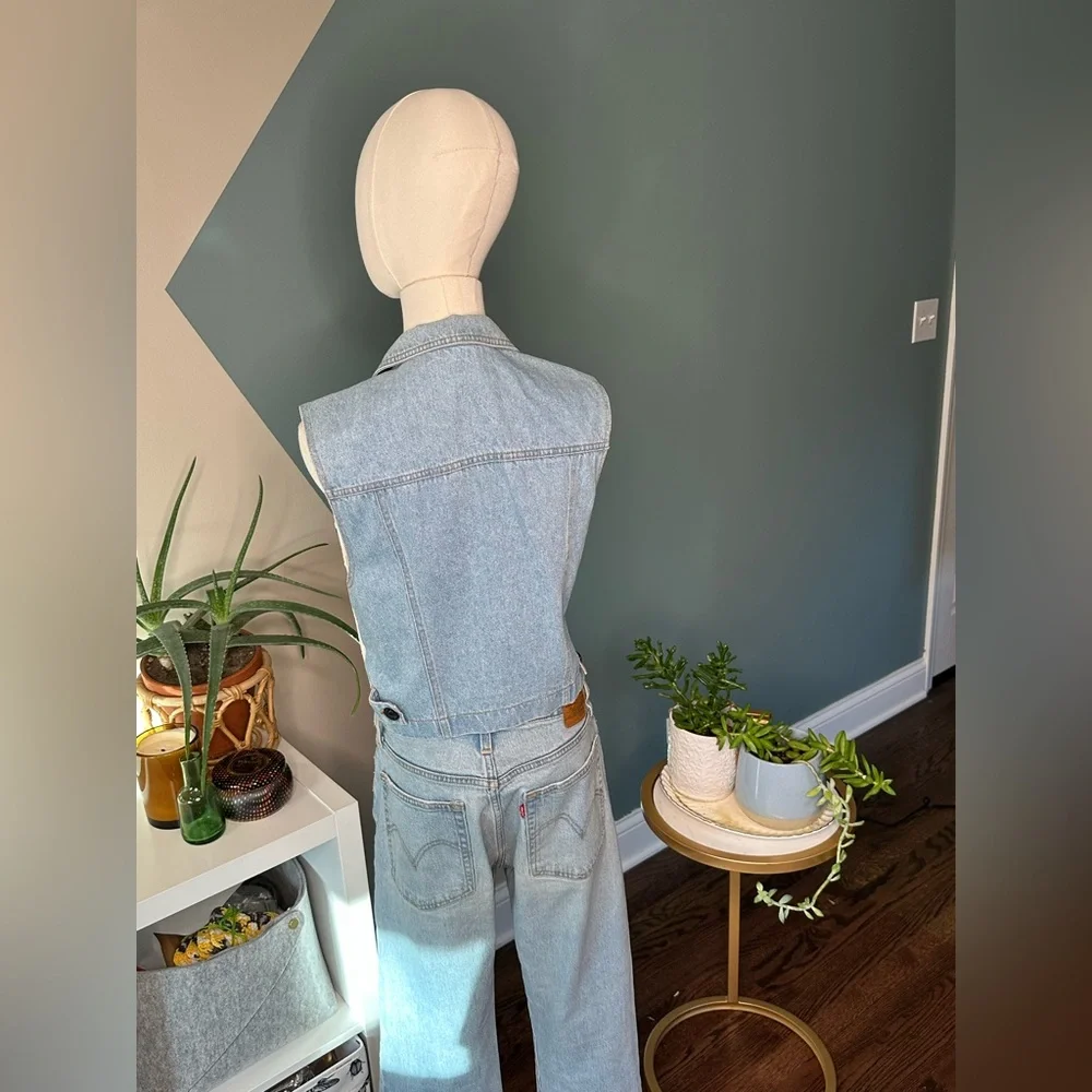 Vintage 90s Romeo Romeo Bouclé & Denim Vest – Western Y2K Aesthetic Size M - Picture 6 of 14